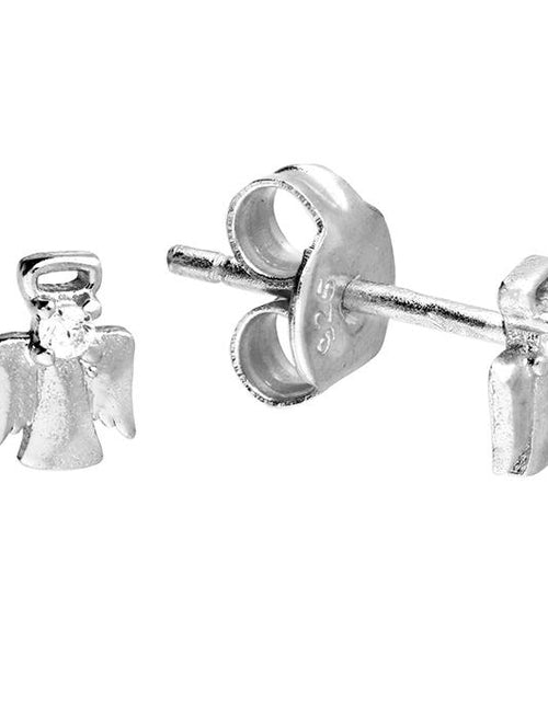 Load image into Gallery viewer, Guardian Angel CZ Micro-Stud Earrings
