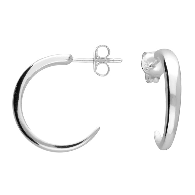Tapered Stud Hoop Earrings (20mm)