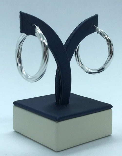 Load image into Gallery viewer, Hinged Twisted Hoop Earrings (25mm)
