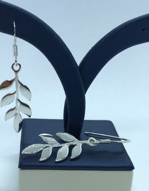 Load image into Gallery viewer, Leaves on a Branch Drop Earrings
