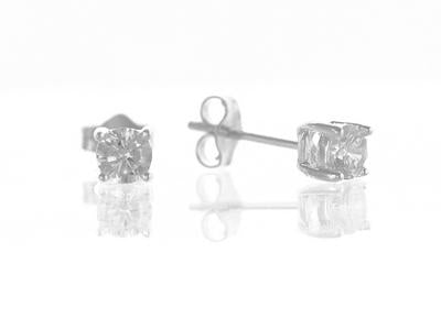 Load image into Gallery viewer, CZ Stud Earrings - Round 4mm
