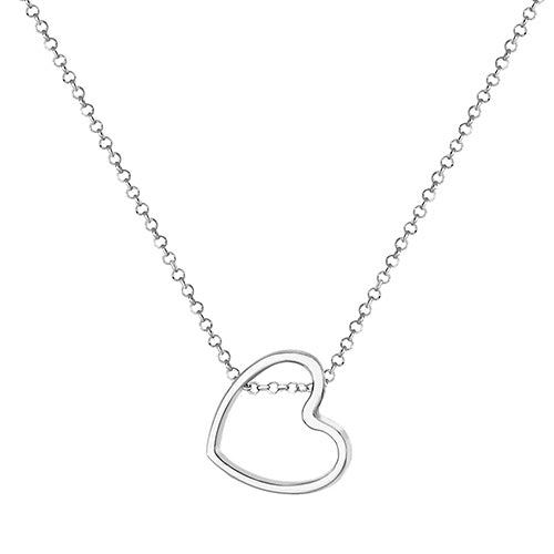 Open Heart Slider Necklace
